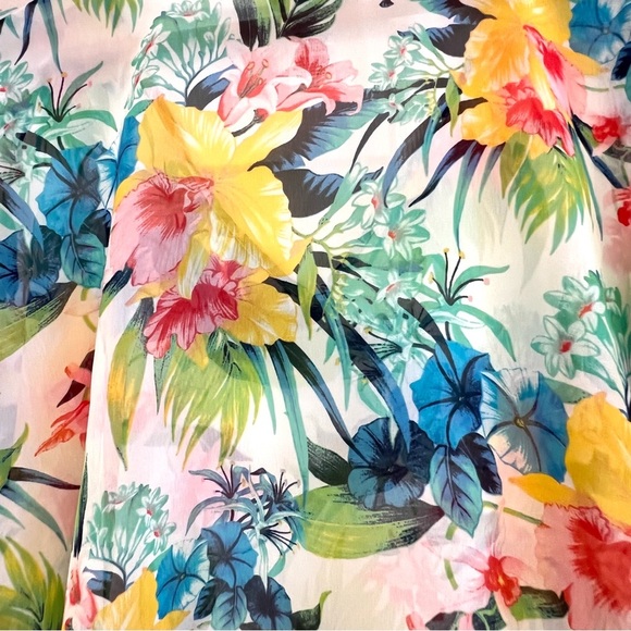 Tommy Bahama Fleur de Lite Tunic sheer Swimsuit Cover Floral Print Womens L/XL - Picture 7 of 7